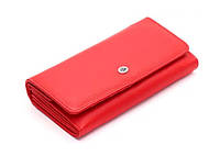 Жіночий шкіряний зручний гаманець (2022) червоний