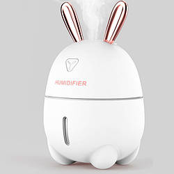 Ультразвуковий зволожувач повітря Humidifiers Rabbit 2 в 1, 300 мл., нічник з підсвічуванням, Кролик