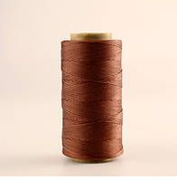 Нитка коричневая вощеная 1мм для ручного шитья плоская для кожи 220м