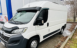 Козирок на лобове скло (чорний глянець, 5 мм) Fiat Ducato 2006+ і 2014+