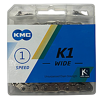 Цепь KMC K1 WIDE 1/2"x1/8" 112L Silver