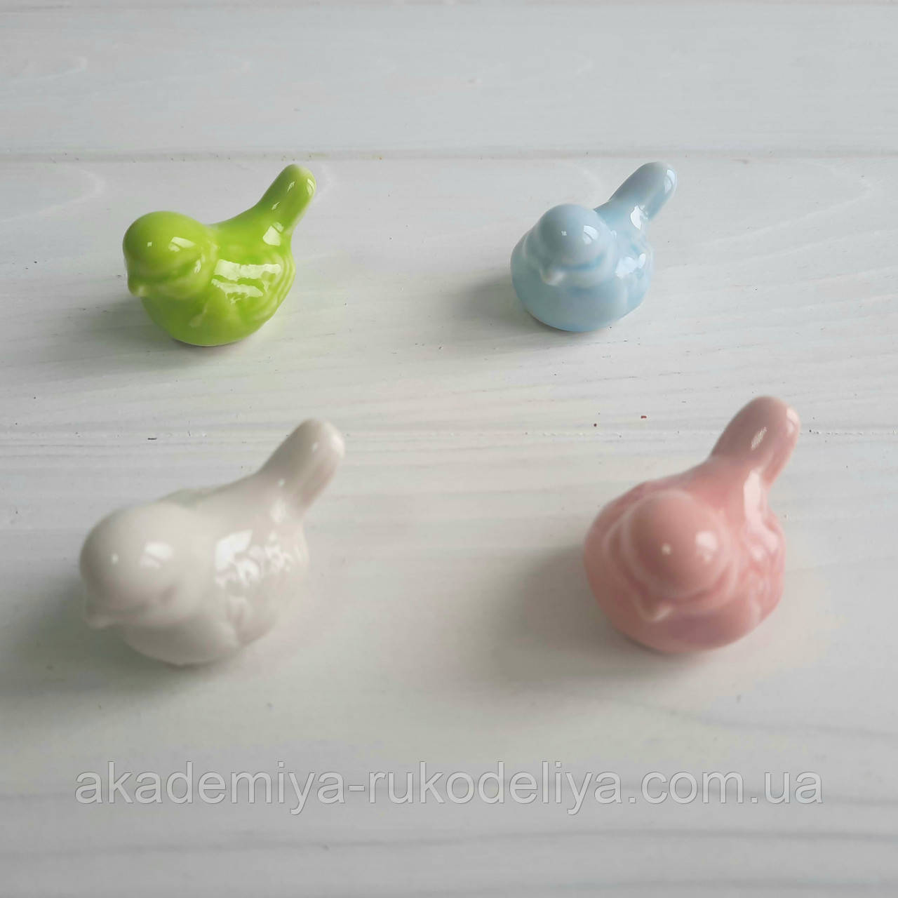 Набір пташки керамічні маленький набір 4 шт., фото 1