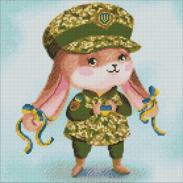 Алмазна мозаїка Зайка-захисниця ©Катерина Валерьїва AMO7443 Ідейка (AMO7443)