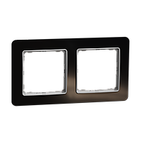 Рамка 2-постова  Штучне чорне скло Sedna Elements Schneider Electric SDD361802