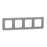 Рамка 4-постова Матовий алюміній Sedna Elements Schneider Electric SDD370804