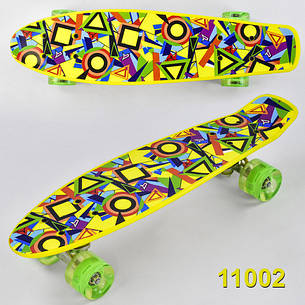 Пенніборд скейт для дитини від 5 років (3 види, дека 55 см, колеса зі світлом) Best Board 11002, фото 2