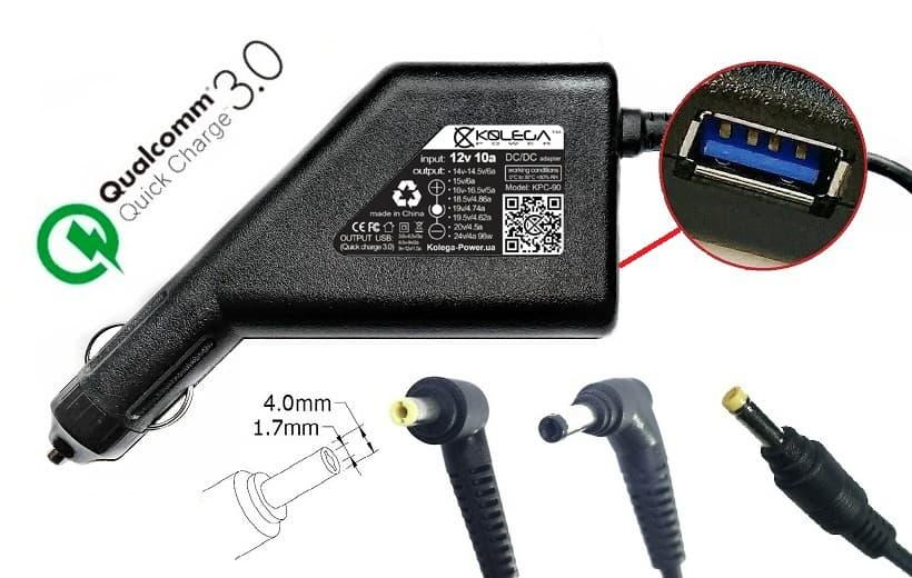 Блок живлення до ноутбука Toshiba 19v 2.06a 39w 4.0x1.7mm (Kolega-Power (Авто)) 12 міс.гар.