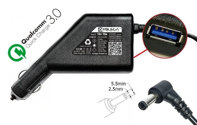 Блок живлення до ноутбука Benq 19v 3.42a 65w 5.5x2.5mm (Kolega-Power (Авто)) 12 міс.гар.