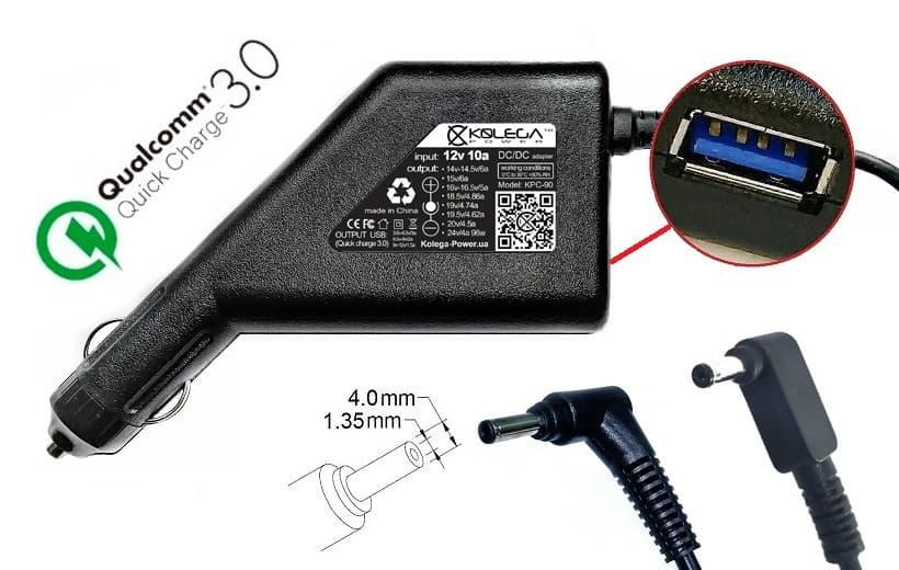 Блок живлення до ноутбука Asus 19v 2.1a 40w 4.0x1.35mm (Kolega-Power (Авто)) 12 міс.гар.