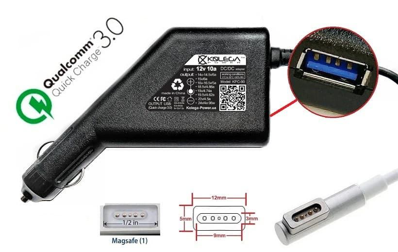 Блок живлення до ноутбука Apple 14.5v 3.1a 45w MagSafe 1 (Kolega-Power (Авто)) 12 міс.гар.