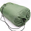 Спальний мішок до 0 градусів, 210×75см, Олива Тактичний теплий спальник-ковдра з капюшоном, фото 9