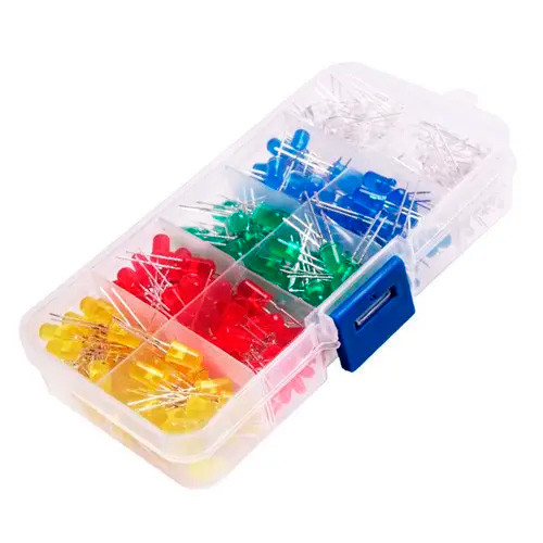 300x LED світлодіод 3/5мм 5 кольорів, набір, фото 1