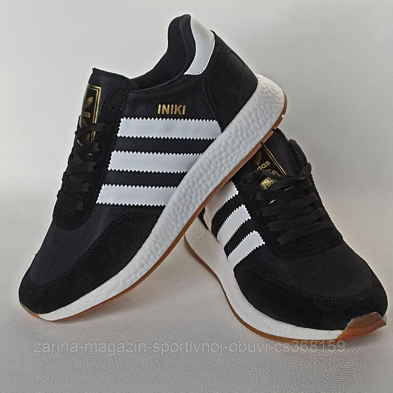 Кроссовки мужские Адидас Иники. Adidas Iniki замш сетка черные, цена ...