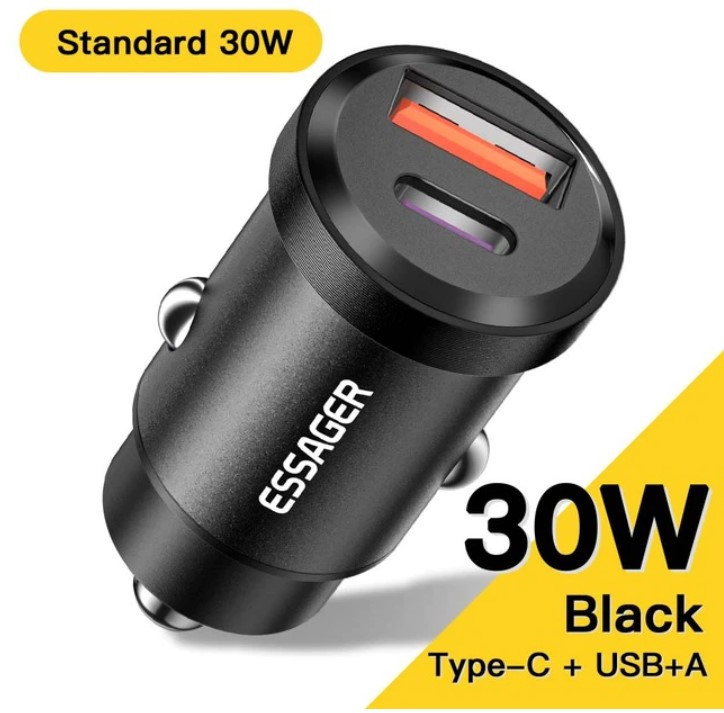Быстрая Зарядка Mini 30w для Прикуривателя Авто. USB и Type-c — Купить ...
