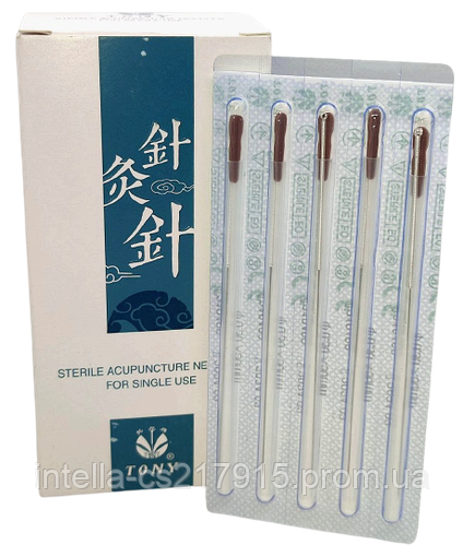 Купить Игла акупунктурная 0,30 x 50 мм серебряная ручка с трубкой ...