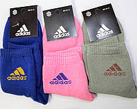 Теплые махровые женские подростковые носки Adidas, хлопок, на мальчика и девочку 12-14 лет, размер 37-41