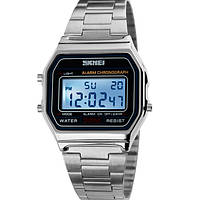Женские часы Skmei Popular Silver серебристые с электронным циферблатом