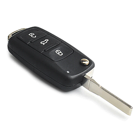 Корпус ключа для VW (Фольксваген) 3 кнопки. корпус на дві частини (+ Емблема)
