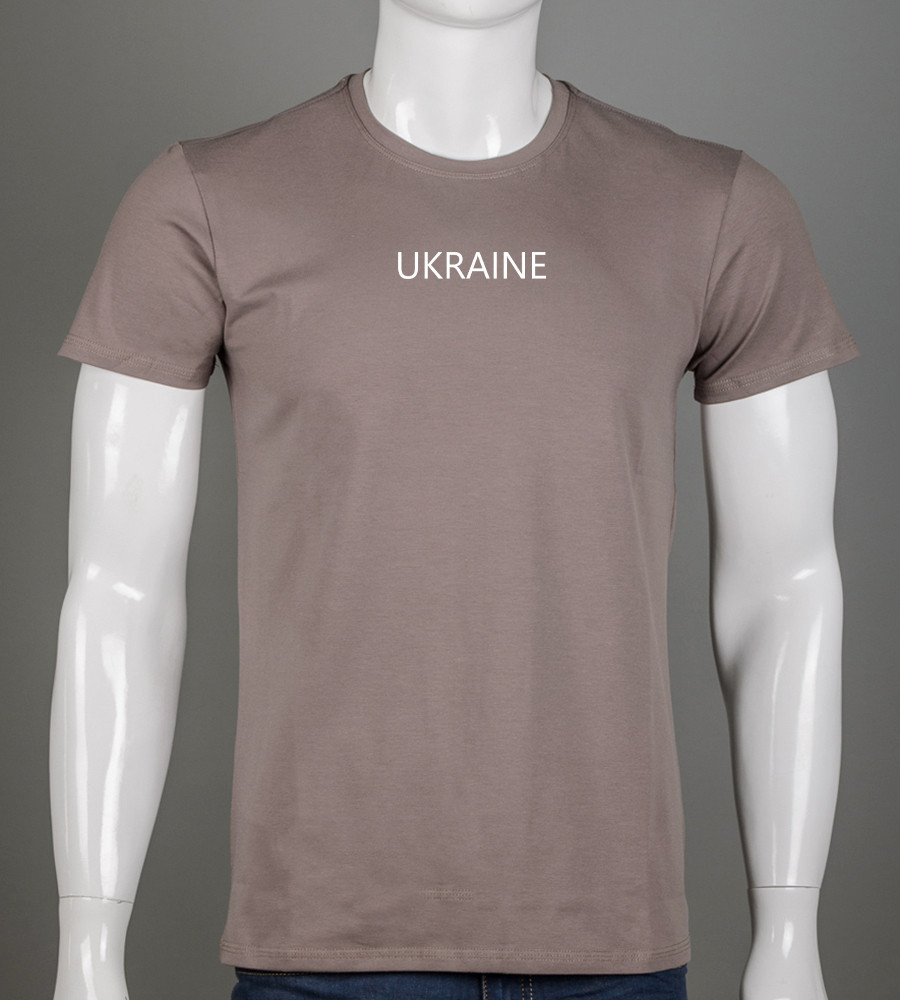 Футболка чоловіча Ukraine 2308м (Уп.4шт M-XXL), Какао