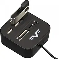 USB-хаб Frime FHC-AllinOne3p2B Black