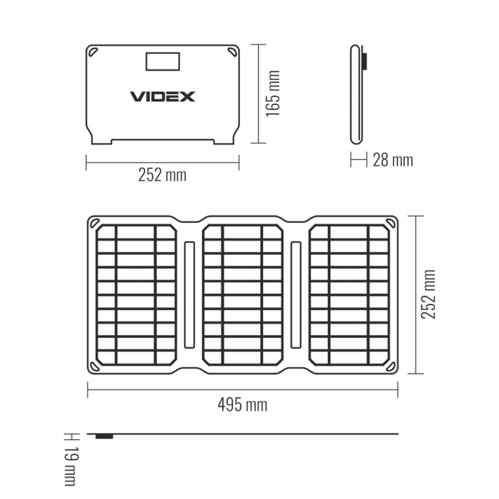 Портативное зарядное устройство солнечная панель 15W - фото 2 - id-p1770009543