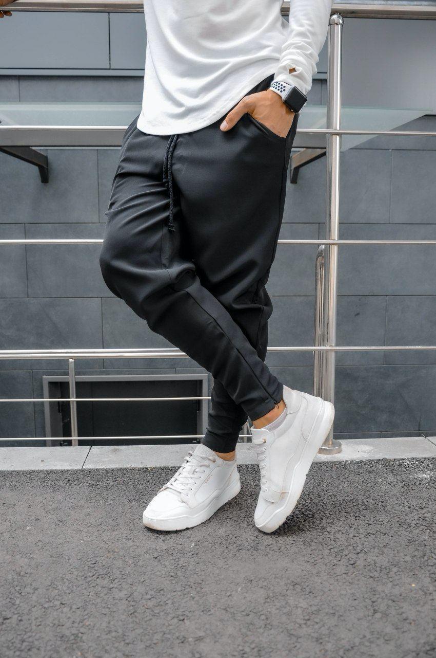 Зауженные черные штаны мужские весенние осенние стильные ,Классические ...