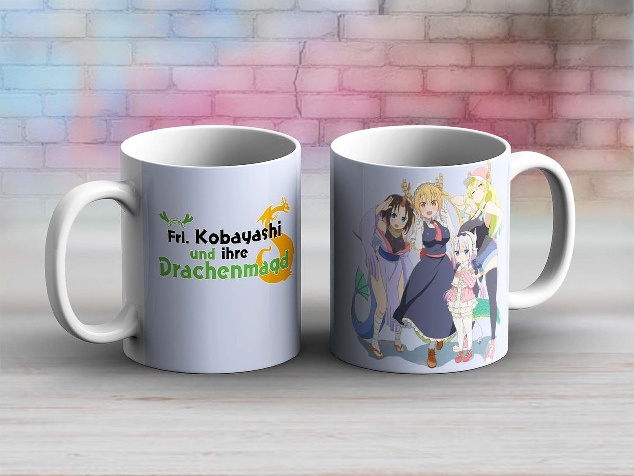 Чашка Miss Kobayashi's Dragon Maid "Кетцалькоатль, Тору, Ельма і Канна" / Кружка Дракон-покоївка пані Кобаяші