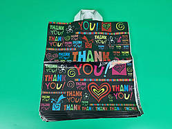 Пакети поліетиленові із петлевою ручкою розмір 40х42 "Thank you" 25 шт/уп.
