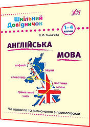 1-4 клас нуш. Англійська мова. Шкільний довідничок. Усі правила та визначення з прикладами. Зінов'єва. Ула