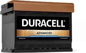 АКБ DURACELL 62Ah 550A R+ Advanced  DA62H