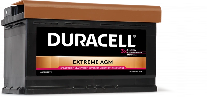 АКБ DURACELL AGM 80Ah 800A R+ Extreme DE80AGM