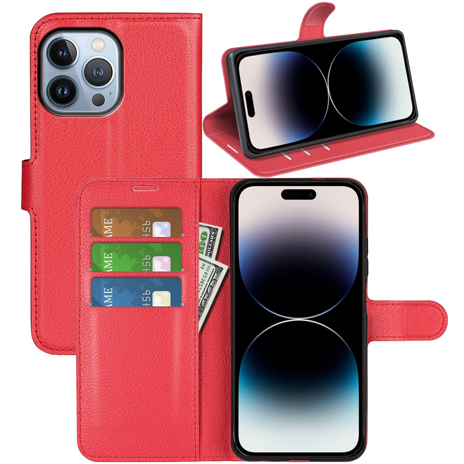Чохол-книжка Litchie Wallet для Apple iPhone 14 Pro Red