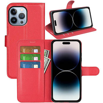 Чохол-книжка Litchie Wallet для Apple iPhone 14 Pro Red