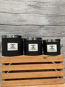 Коробка подарункова кругла Chanel. Колір чорний. Розмір L