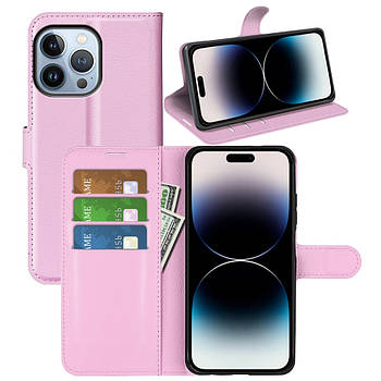 Чохол-книжка Litchie Wallet для Apple iPhone 14 Pro Light Pink