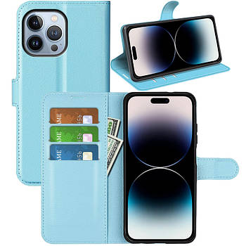 Чохол-книжка Litchie Wallet для Apple iPhone 14 Pro Light Blue