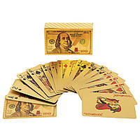 Карти гральні покерні GOLD 100 DOLLAR пластикові