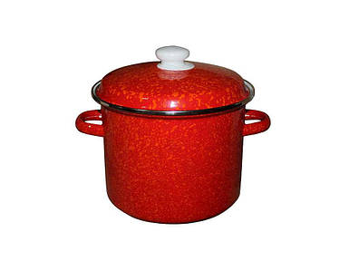 Каструля емальована 5,5л/2 циліндрична Галактика з нержавіючої обідком (I3117/4) ТМ IDILIA FG