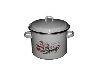 Кастрюля емальована 5,5л/2 циліндрична Букет лаванди (I31171/2) ТМ IDILIA FG