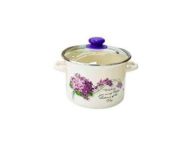 Каструля емальована 3,0л/2 циліндрична Віола скл. кр. (I63112/2) ТМ IDILIA FG