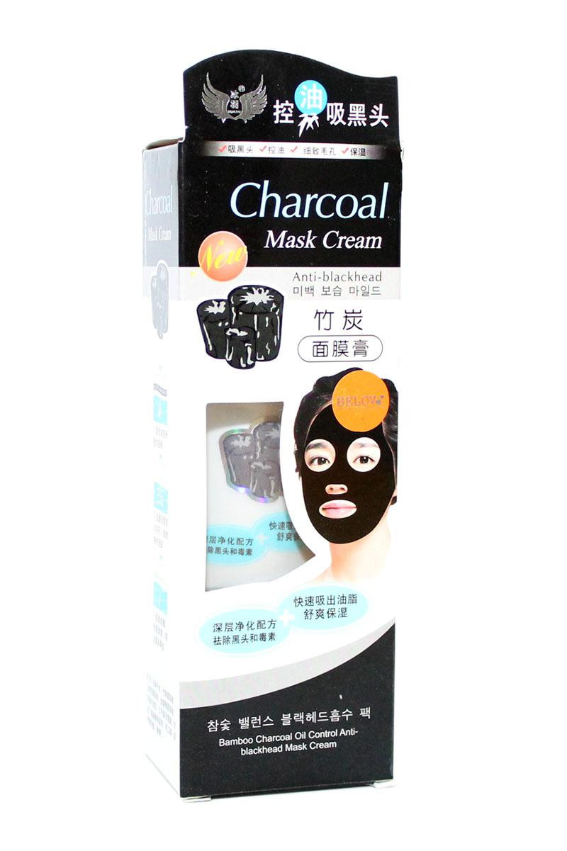 Чёрная маска-плёнка Belov Charcoal Mask Cream Anti-Blackhead для чистки пор 130 мл - фото 1 - id-p296176765
