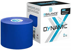 Біомеханічний нейлоновий Кінезіотейп Dynamic Tape MAX 5 см × 5 м (темно-синій).
