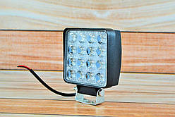 Світлодіодна LED фара робоча 48Вт,(3Вт*16ламп) Широкий промінь (SLstart)  (Товщина корпусу 6см)