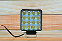 Світлодіодна LED фара робоча 48Вт,(3Вт*16ламп) Широкий промінь (SLstart)  (Товщина корпусу 6см), фото 3