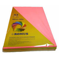 Бумага Romus A4 80 г/м2 200sh, 4colors, Mix Neon (R50935) - Вища Якість та Гарантія!