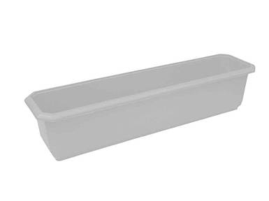 Ящик Кашпо балконне для квітів №1 690х180х154мм біле ТМ КОНСЕНСУС FG