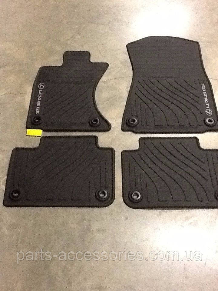 Lexus GS GS350 GS450 2013-2020 Килимки гумові передні задні AWD (повний привод) Коври нові оригінал