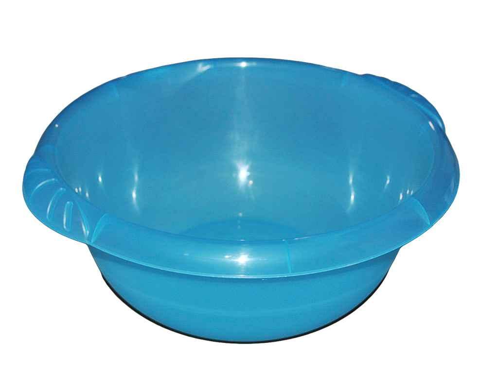 Таз круглий EURO, 14л 121059 блакитний прозорий ТМ АЛЕАНА FG