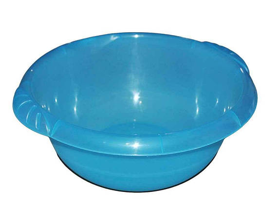 Таз круглий EURO, 14л 121059 блакитний прозорий ТМ АЛЕАНА FG, фото 1