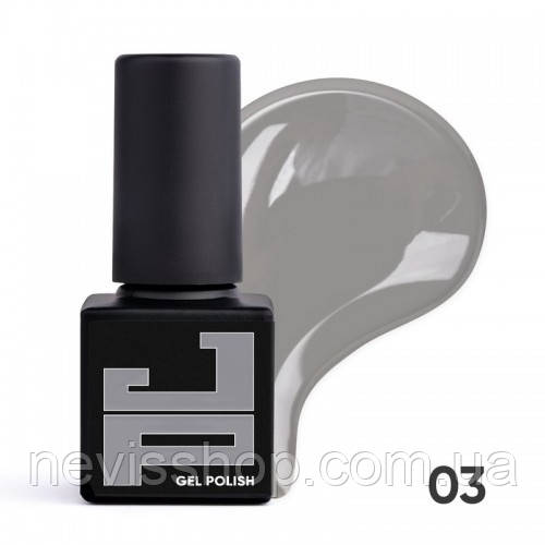 Гель-лак Jerden Proff 003 Light gray світло-сірий, 5 мл